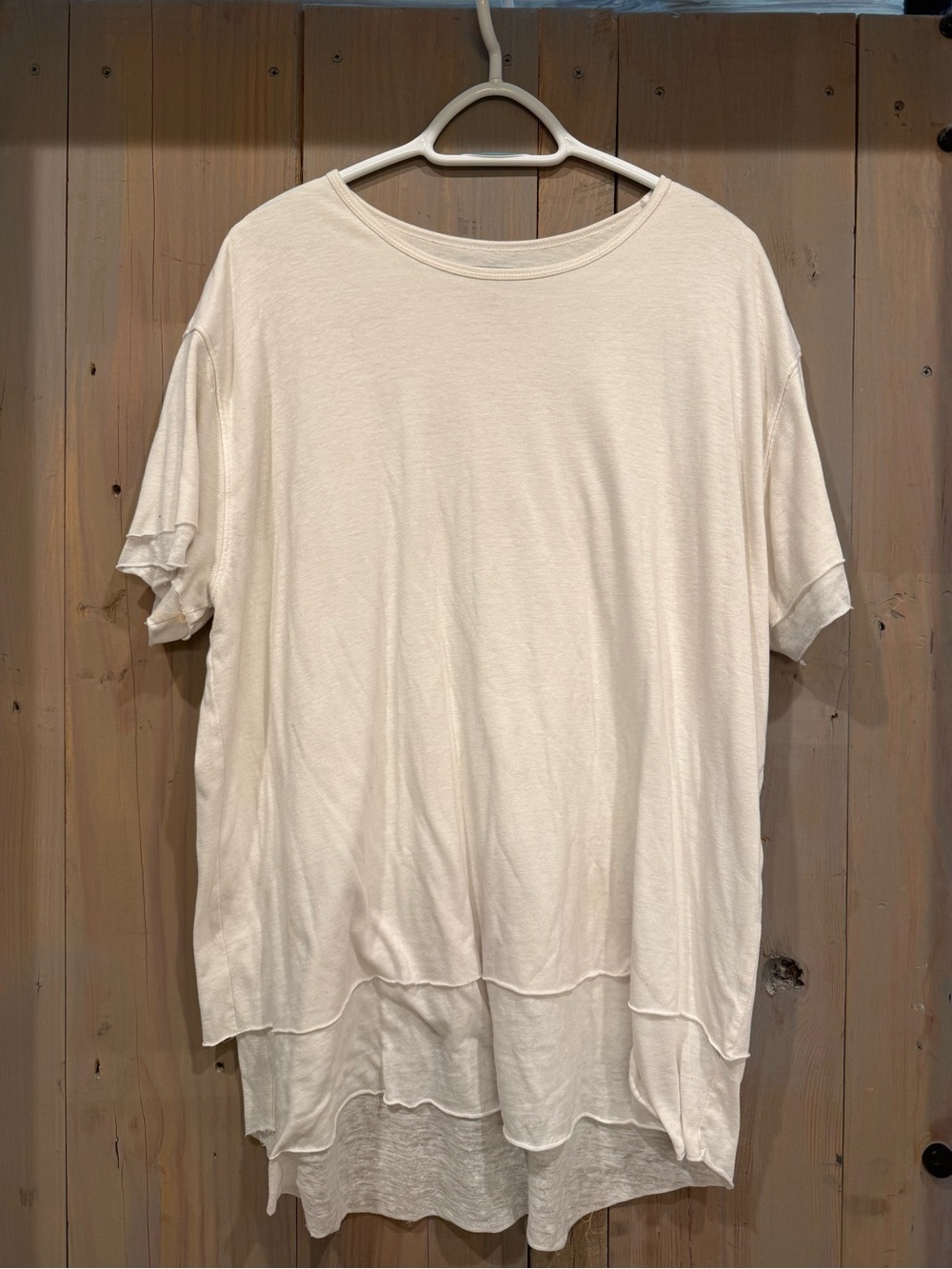 WE THE FREE Women’s Cream Layered Short-Sleeve Top